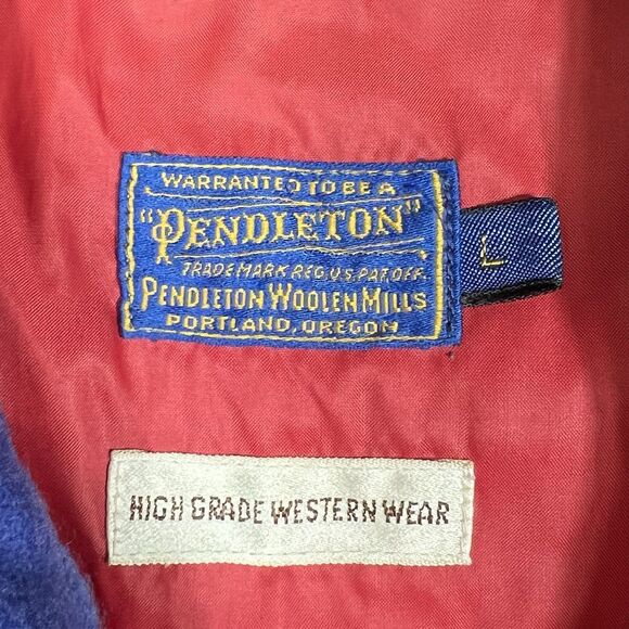 VTG Pendleton High Grade Western Wear AZTEC Jacket Men's Large Wool Made In USA - Picture 12 of 13